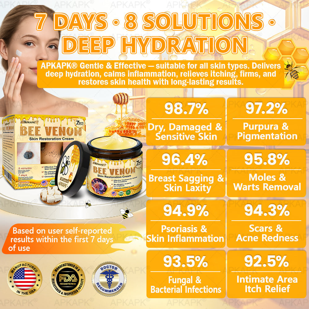 Made and Shipped from USA 🎉𝖠𝖯𝖪𝖠𝖯𝖪® 𝖡𝖾𝖾 𝗏𝖾𝗇𝗈𝗆 𝖲𝗄𝗂𝗇 𝖱𝖾𝗌𝗍𝗈𝗋𝖺𝗍𝗂𝗈𝗇 𝖢𝗋𝖾𝖺𝗆